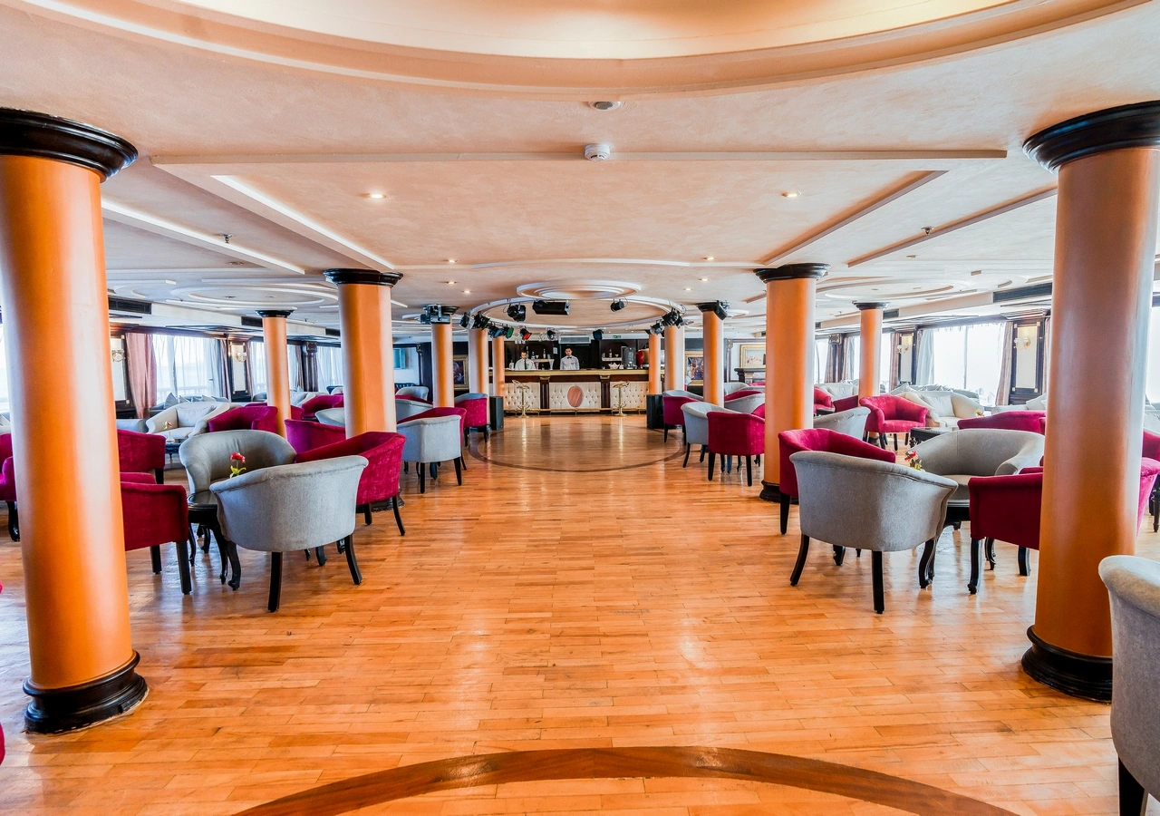 Lounge aboard the MS Stephanie Nile Cruise Nile cruise